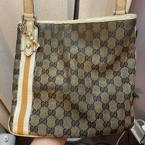 GUCCI Jolicoeur GG Canvas 1990s Vintage Crossbody Charm Bag 🔥